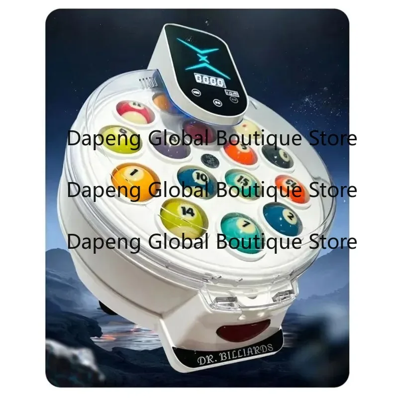 High-End Del-uxe Touch Screen Automatic Pool Table Accessories Anti-Bouncing High-Speed Billiard Ball Polishing Machine Metal