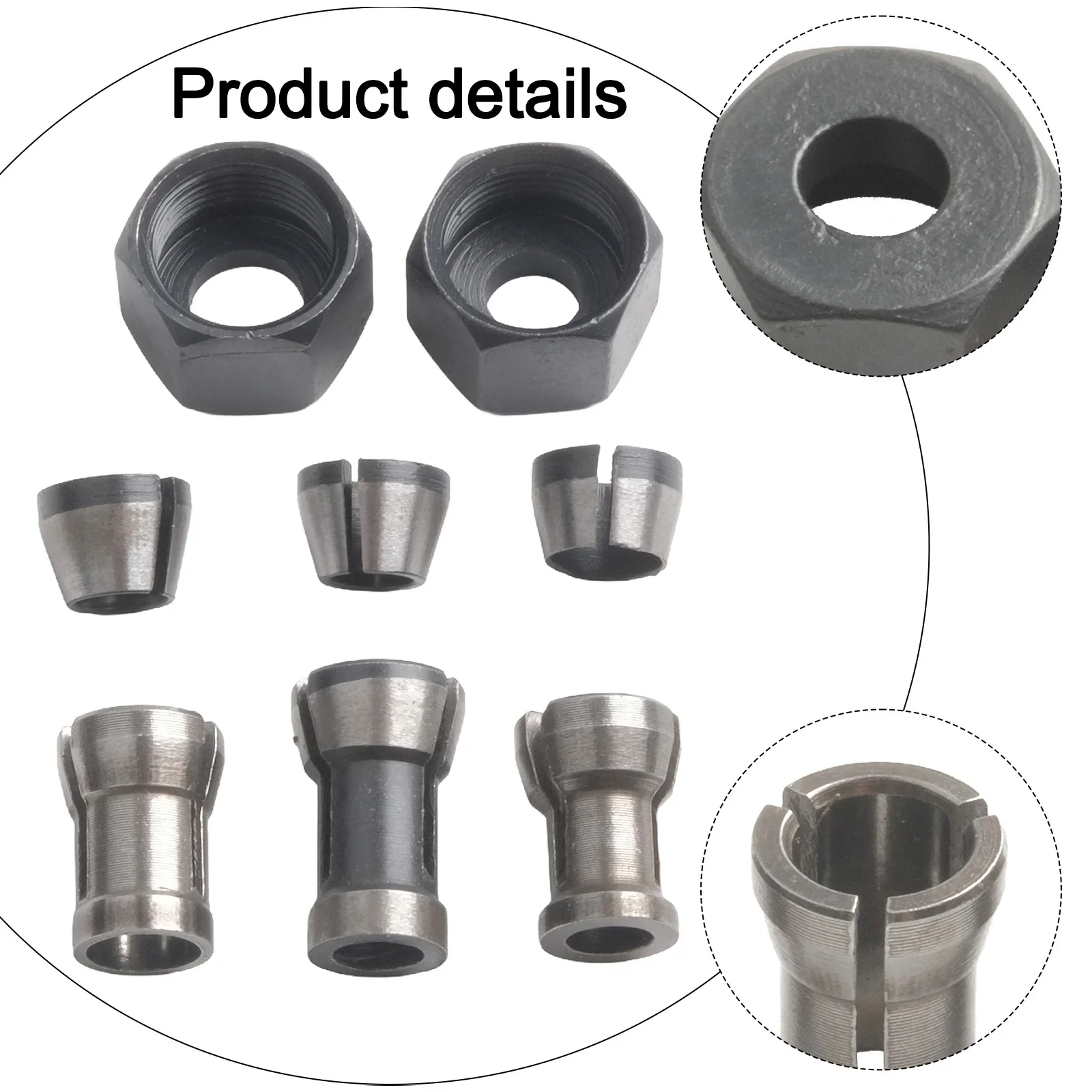 Collet Chuck Adapter Router elektrik, mesin pangkas ukiran Router listrik, Chuck Chuck atau Collet sutabilitas kayu