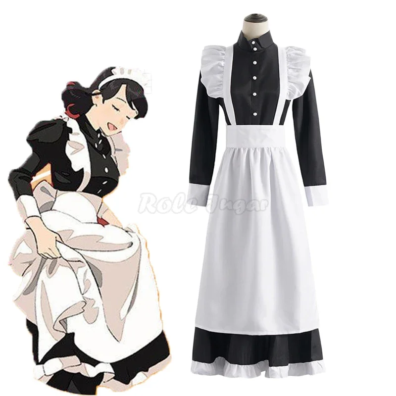 Cosplay Classic abito da cameriera in bianco e nero uomo donna Halloween Party Lolita Maid Dress gioco di ruolo C28M119