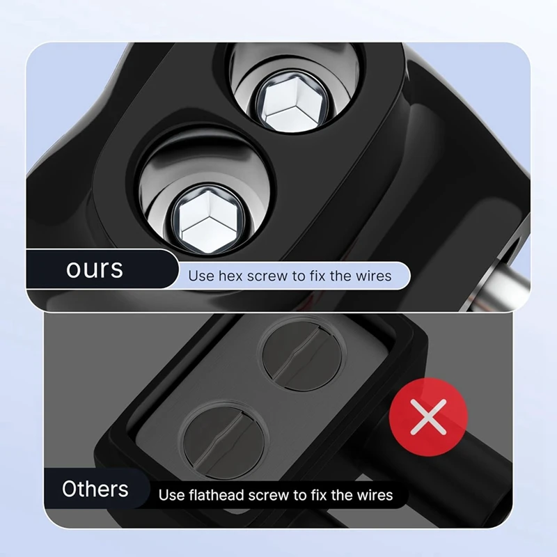 2 Port Insulated Multi Tap Connector 4-14 AWG Aluminum to Copper Wire Connectors Single-Sided Entry Connectors 5 Pack-AC17