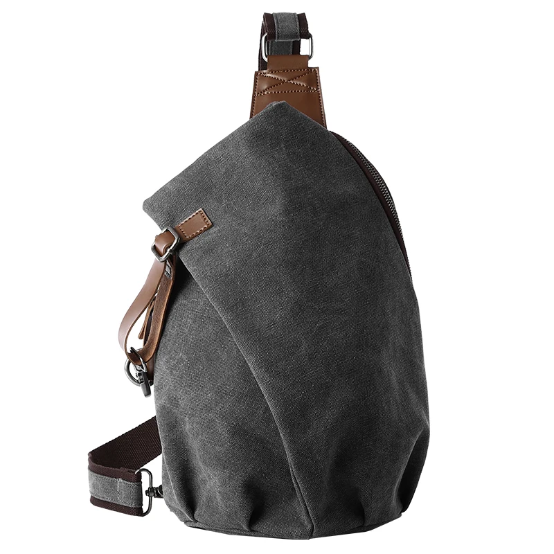 MTE ELAN Bolso bandolera de lona retro de gran capacidad, bolso de cuero para hombre, mochila de hombro informal para viajes y ocio, color verde oliva