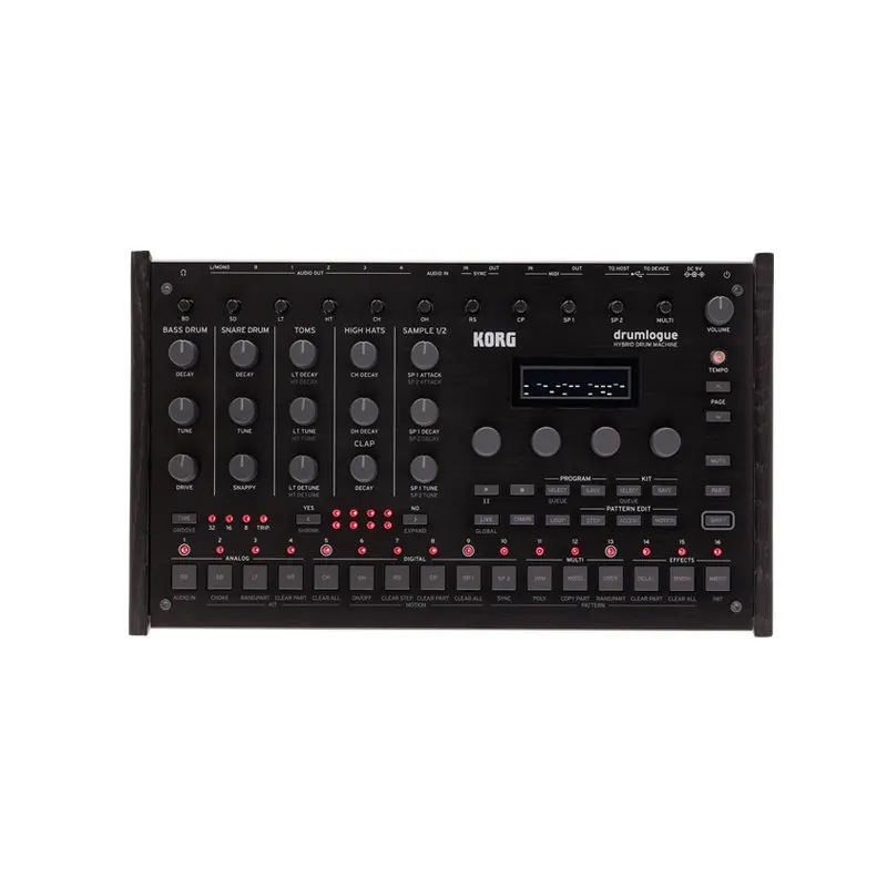 Korg drumlogue analog sampling electronic synthesizer module drum machine music sampler sequencer
