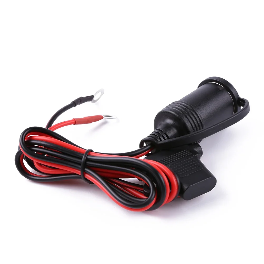 Car Cigarette Lighter Socket 12V-24V Waterproof Plug Power Outlet Adapter for Motorcycle Truck with 10A Fuse+Cable