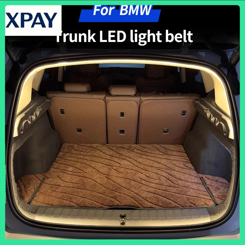 LED Car Trunk Light For BMW X1 iX1 Customized Car Atmosphere Light Rear Brightening Lighting Strips Auto Interior Accessories