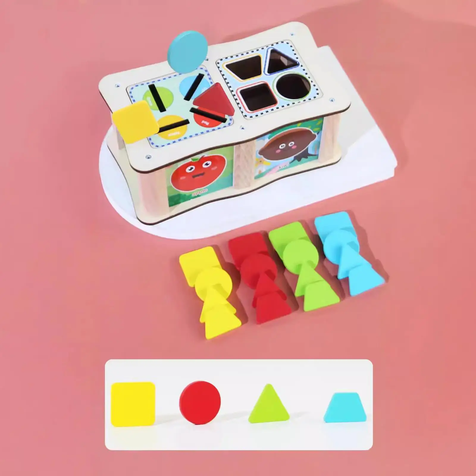 

Shape Sorting Cube Montessori Toy Colorful Motor Skills Toy Shape Color