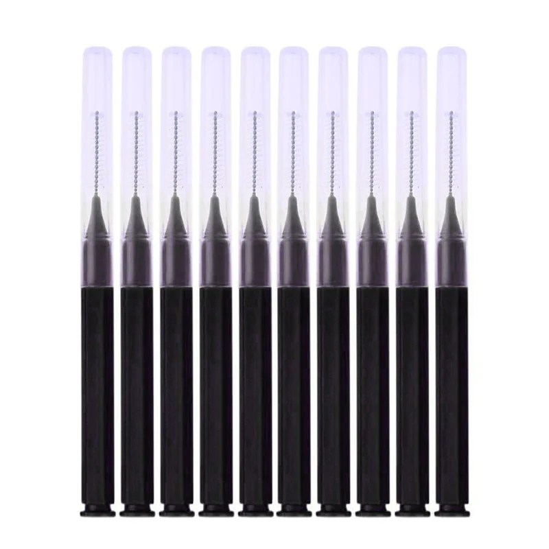 50/100PCS Black Bendable  Eyebrow Brush Brow Perm Brush Disposable Brow Lifting Brushes Micro Eyelash Brush Applicators Tools