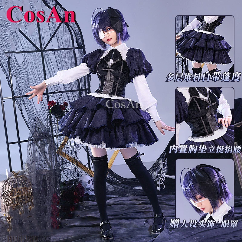 

CosAn Anime Love, Chunibyo & Other Delusions Takanashi Rikka Cosplay Costumes Gorgeous Lolita Dress Party Role Play Clothing New