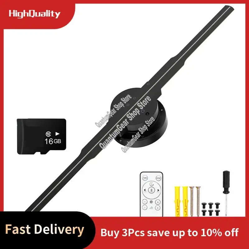 

3D-голографический проектор 244, светодиодный голографический плеер, вентилятор для изображения, видеомагазин, бар, рекламный дисплей-A32R