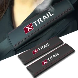 1 PCS Leather Car Seat Safety Belt Cover Soft PU Car Seat Belt Case Protector Shoulder Strap Pads for Nissan X-Trail X Trail