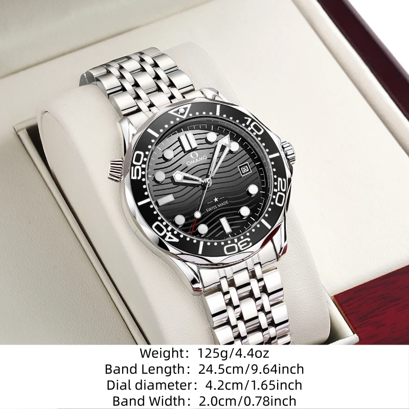 Nowy męski zegarek kwarcowy, luksusowy zegarek męski w stylu europejskim i amerykańskim, modny i stylowy, seria Seahorse, casualowy, świecący, wodoodporny zegarek z kalendarzem dla studentów, modny, idealny na prezent, markowy zegarek.