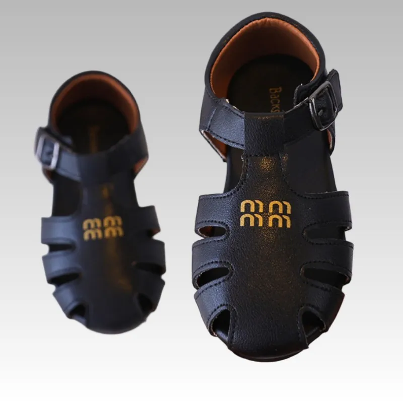 

Children Sandals Girl's Fashion Rome Braid Genuine leather Sandals Anti slip soft bottom Summer beach sandals Size 23-35