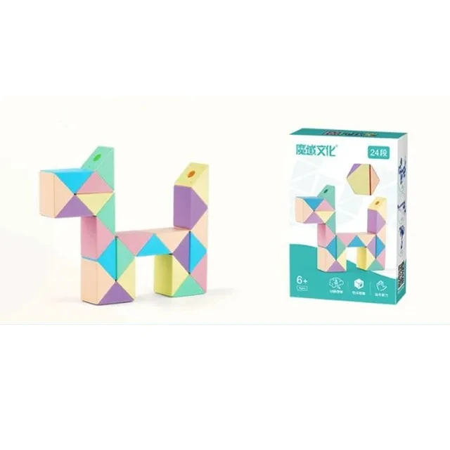 Pack De 12 Mini Serpientes Mágicas De 24 Secciones – Rompecabezas 3D Twist Toy En 4 Colores, Regalo Educativo Para Niños Y Adultos