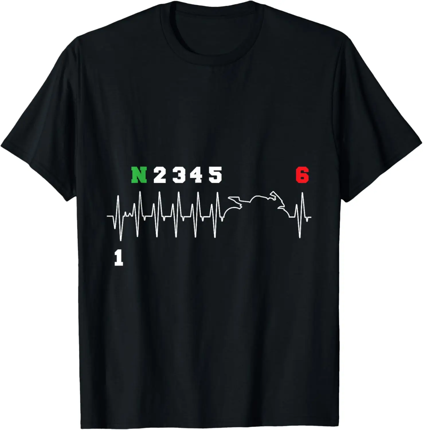 

Motorcyclist Heartbeat ECG Motorcycle Bike Gearshift Biker T-Shirt Motorcycle
