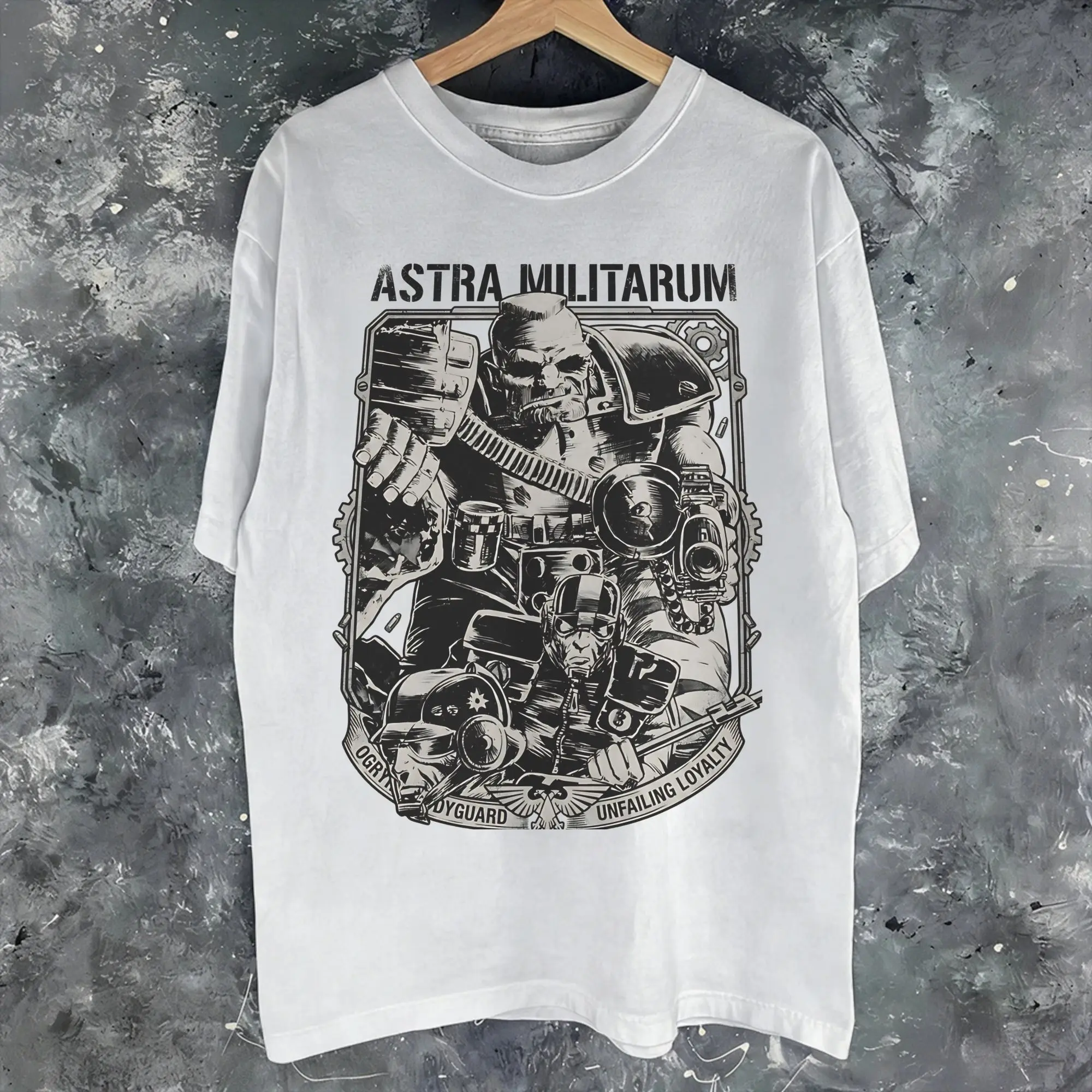 Hammer of the Emperor Astra Militarum Merch Unisex T Shirt Pure Cotton Tee Printed  Tops T-shirt