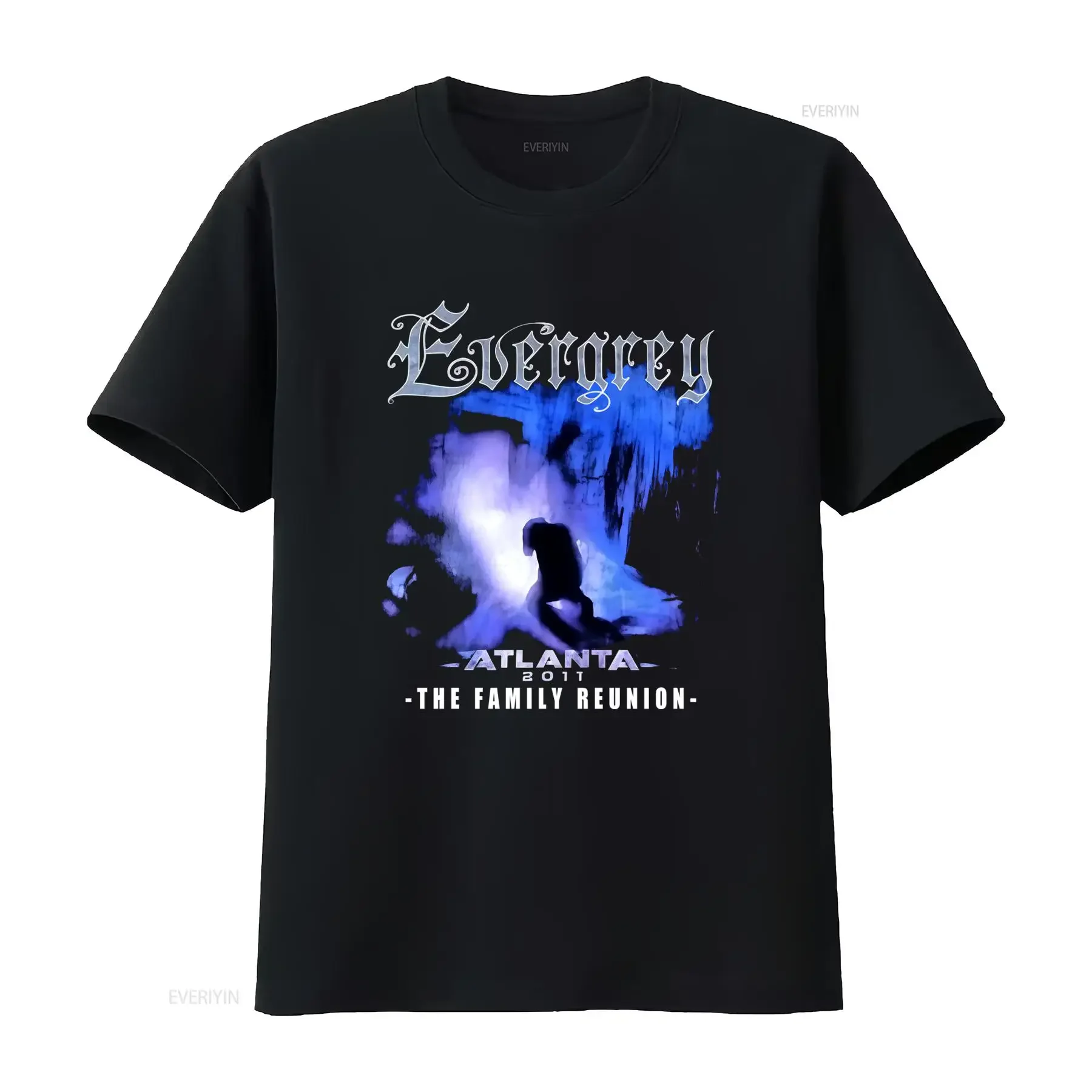 Футболка Evergrey Band в стиле Black Metal, размеры S-4XL, дизайн Atlanta 2011 The Family Reunion, винтажная, с эффектом потертости, слегка дышащая