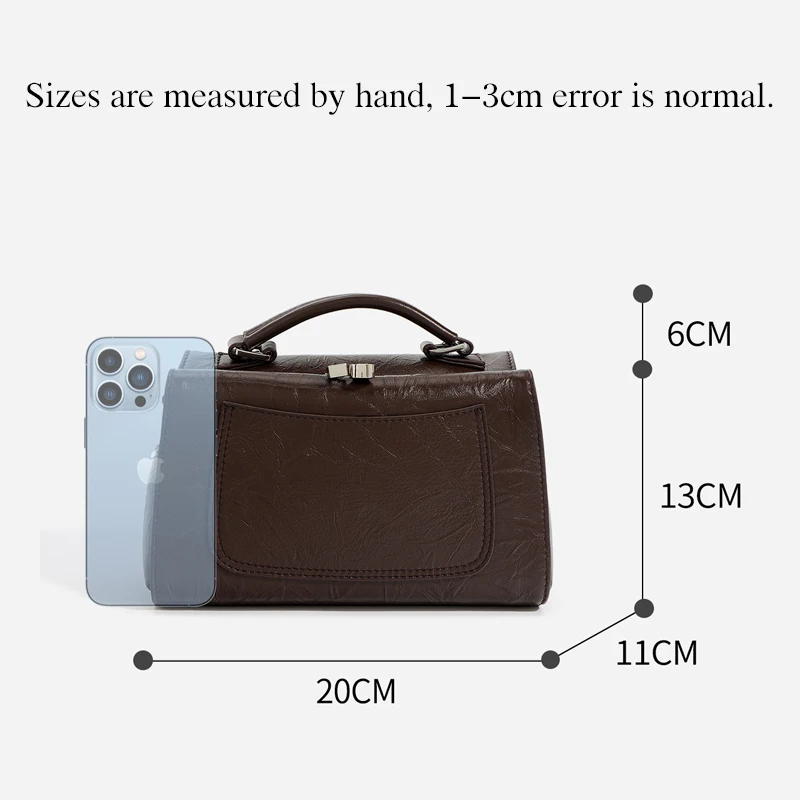 Luxury Genuine Leather Women Classic Square Handbag Multifunctional Lady Messenger Bag Fashion Female Pillow Shoulder Bags New