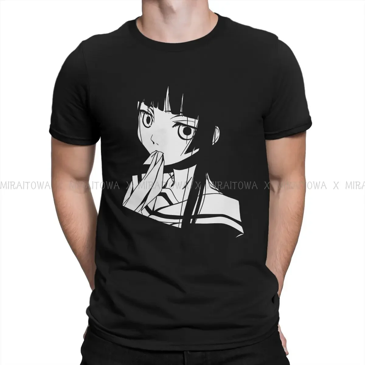 

Jigoku Shoujo Enma Ai аниме футболка для мужчин Хелл девушка Юмор Повседневная футболка Новинка модная свободная