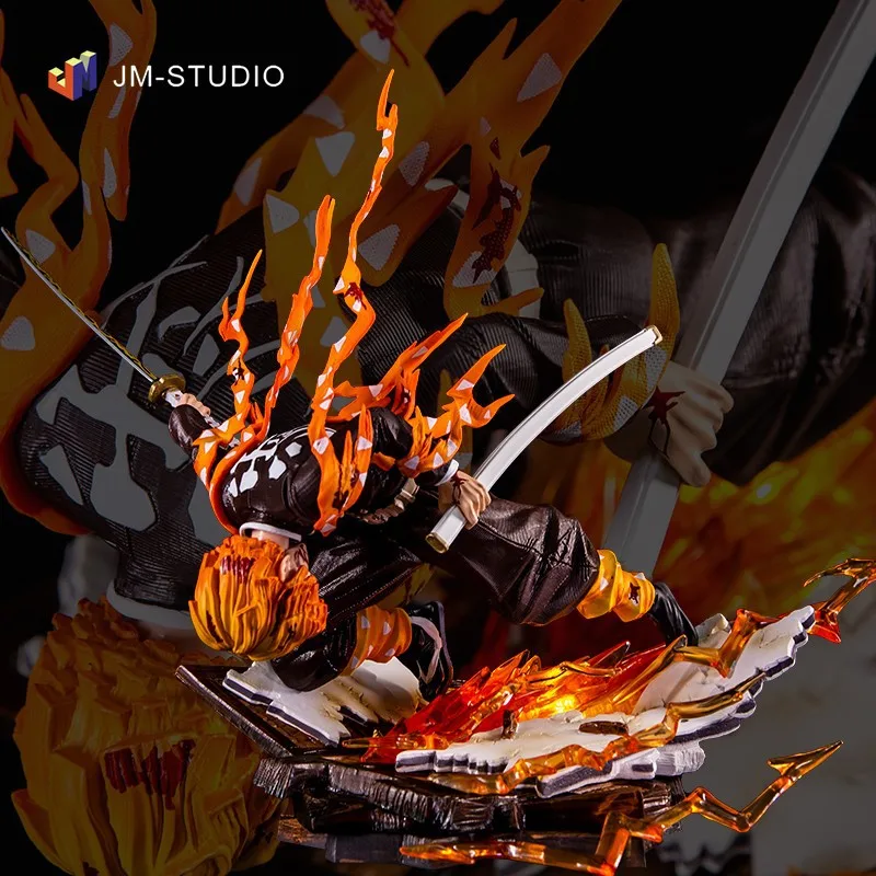 30cm Demon Slayer Agatsuma Zenitsu Desktop Collection Decoration Anime Model Toy Large Size Decor Cool Gift Anime Fans Gift