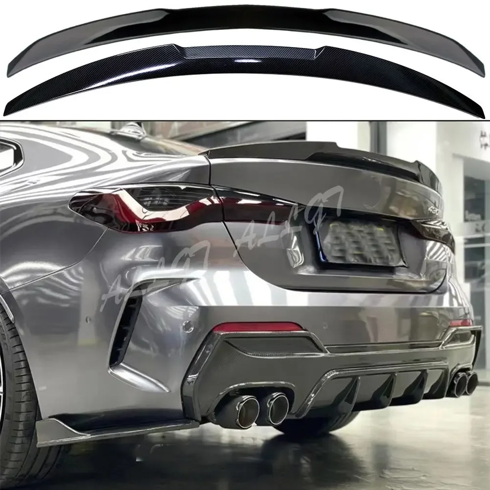 

Rear Wing Trunk Lid ABS Spoiler Wing For BMW 4 Series 2021+ G22 420i 430i 435i M440i 2 Doors M4 Knife Style Carbon Spoiler