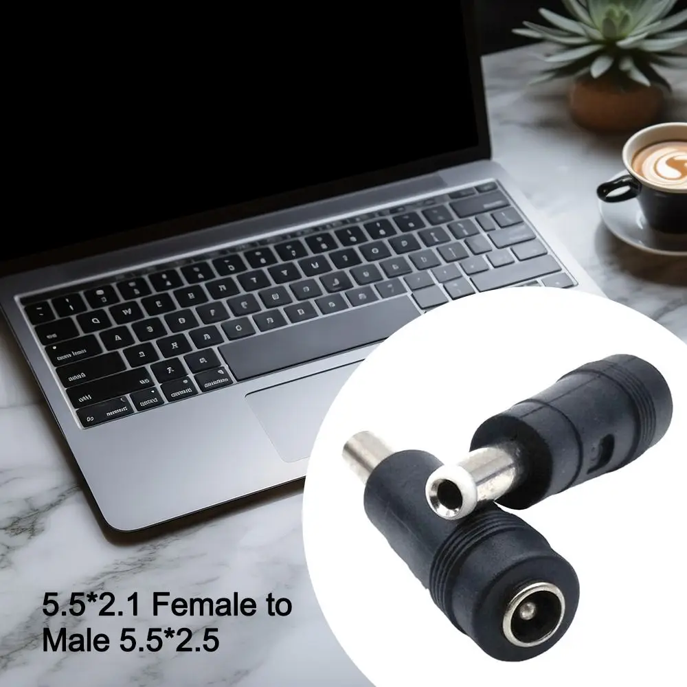 5.5 x 2.1 mm 5.5*2.1 Female to Male 5.5*2.5 Conversion Head Jack DC Adapter Female Turn To Male DC Power Plug Jack 5.5 x 2.5 mm
