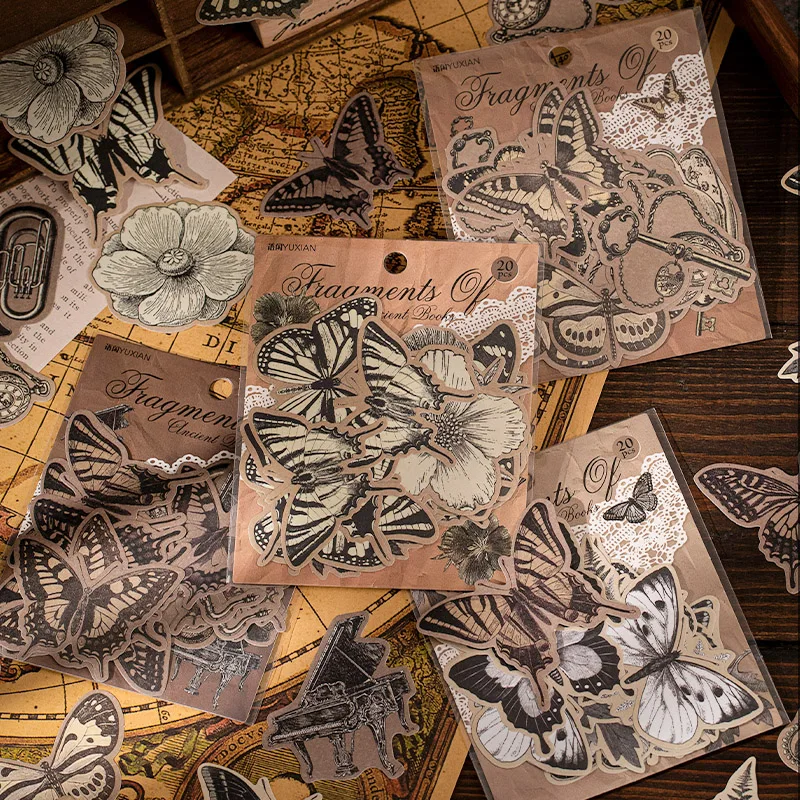 

12 упаковок/лот, номиналом древних книг, серия, милые, милые, декоративные бумажные наклейки в стиле ретро