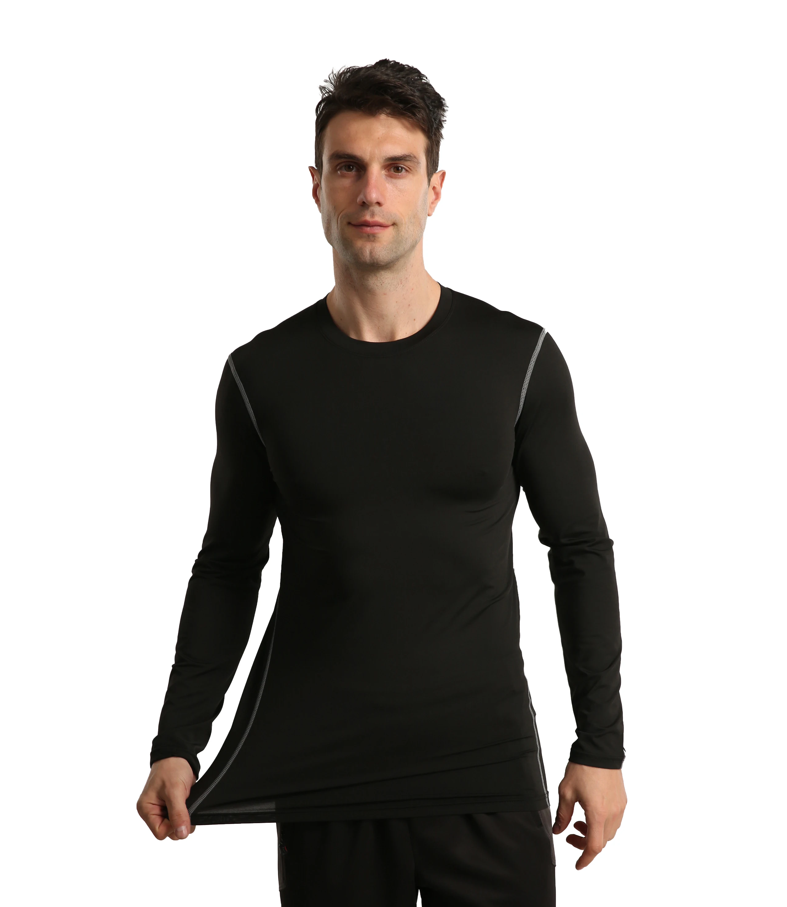 

Men's Compression Shirts Long Sleeve Undershirt Turtleneck Gym Workout T Shirt for Men Running Basketball Athletic Base Layer