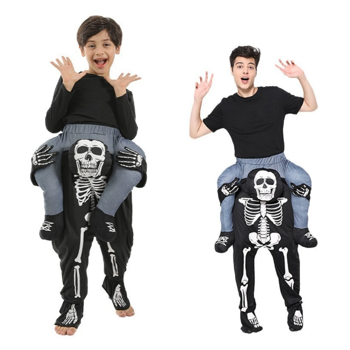 

New loween Terror Cosplay Costume Skeleton Ba Person Performance Ba Person Clothing Parent-Child Matching Outfits