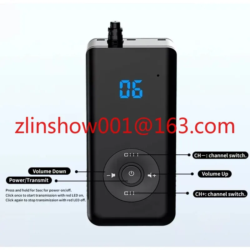 Earhook wireless Bluetooth FM transmitter bone conduction headphone receiver