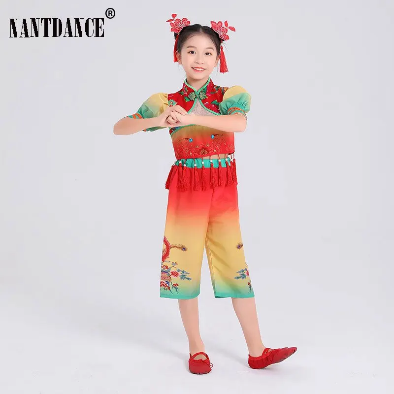 Hip Hop Dance wear Outfits Stage Costumes Coverall Clothes Girls Jazz Modern Dancing Costumes Clothing Suits Kids Children