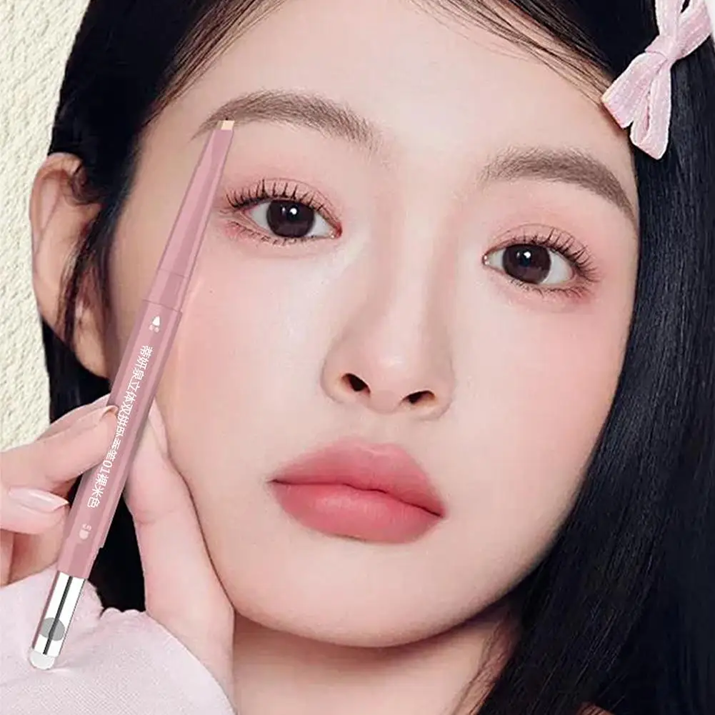 ดินสอเขียนคิ้วสองหัว ดินสอไฮไลท์แบบสองหัว ดินสอเขียนคิ้วสำหรับแต่งหน้าทุกวัน ดินสอเขียนคิ้วสำหรับแต่งหน้า K9U4