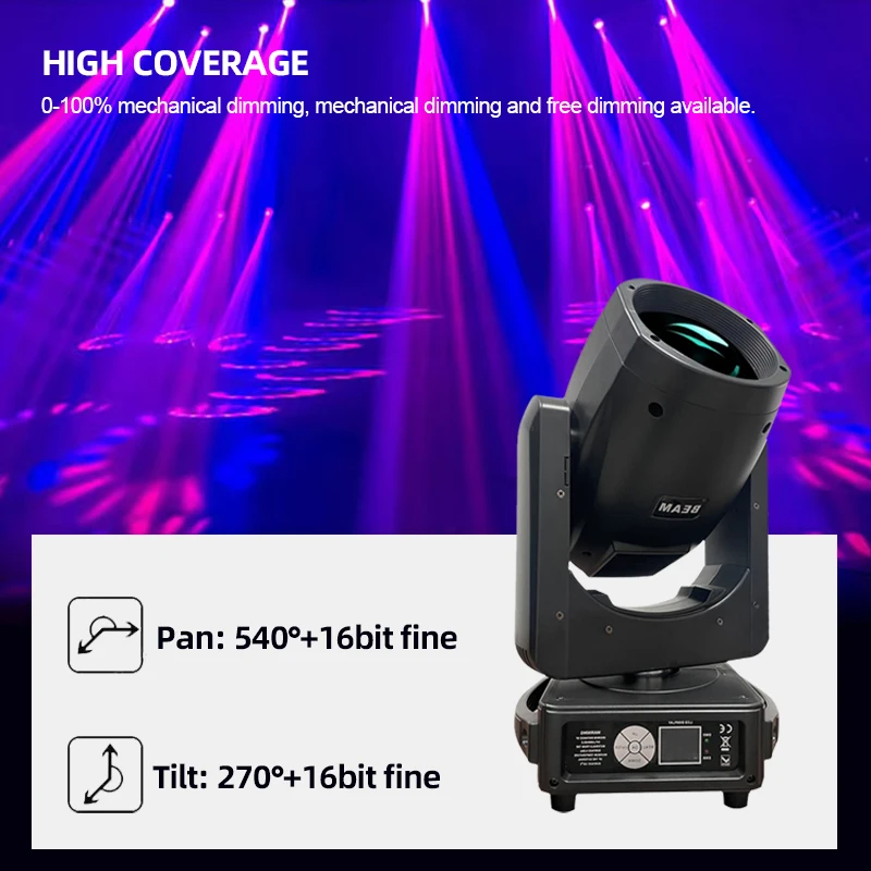 Beams Stage Lighting Equipment Stage Light LED 12 Aluminum Alloy Hotel Mobile Head 295 Dj Sharp Light 395nm