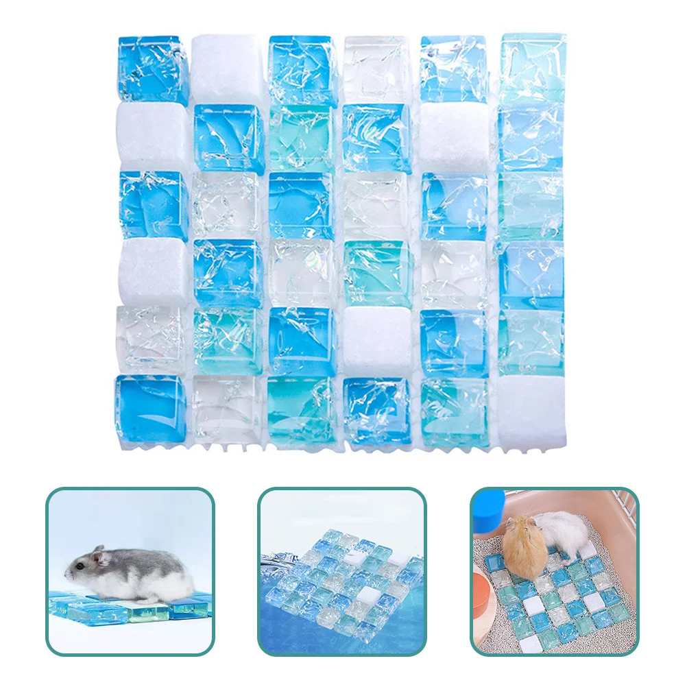 

Hamster Cooling Mat Premium Spar Reusable Cool Sleeping Pad for Small Pets Fast Temperature Reduction Smooth Safe Surface Summer