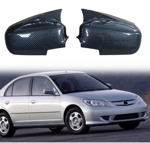 

Applicable to 00-05 Civic modified Civic horn rearview mirror cover decorative sticker reverse mirror cover protective shell