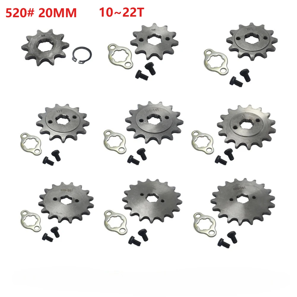 520 20mm 10T 11T 12T 13T 14T 15 16 17 18 19 20 T Front Engine Sprocket For Honda Lifan ZongShen YCF ATV Quad Dirt Pit Bike Buggy