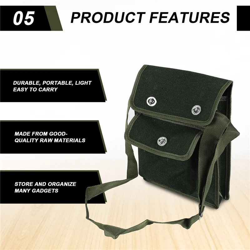 A21I-Electrician Storage Bag Tool Kit Repair Kit One-Shoulder Communication Plumber's Bag Can Store Flashlight Keys