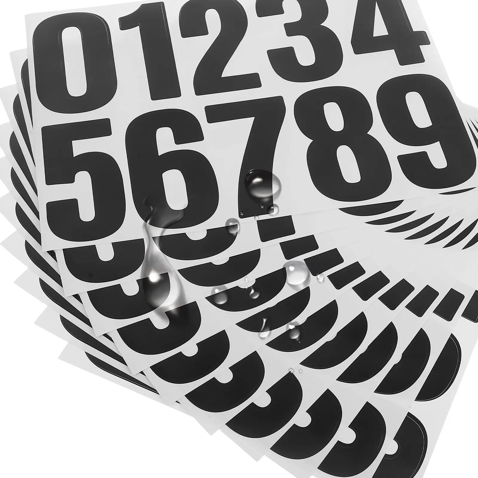 10Sheets Self Adhesive Number Stickers Waterproof Numbers for Mailbox Door Numbers Decals Outdoor Use Mailbox Sticker