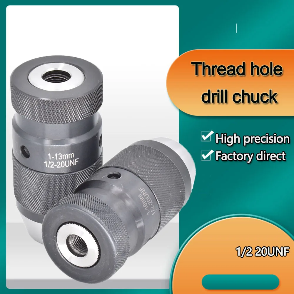 1-13mm 1/2 20unf 3/8-24UNF 1-16 5/8 Thread chuck B16 drill chuck B18 B12 B10 Keyless Drilling Chuck For Drill bench machine