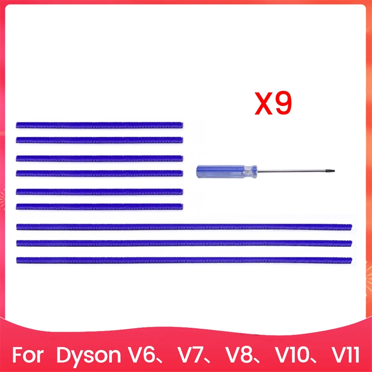 Miękkie pluszowe paski do głowicy czyszczącej Dyson V6, V7, V8, V10, V11, części zamienne do mocowania próżniowego