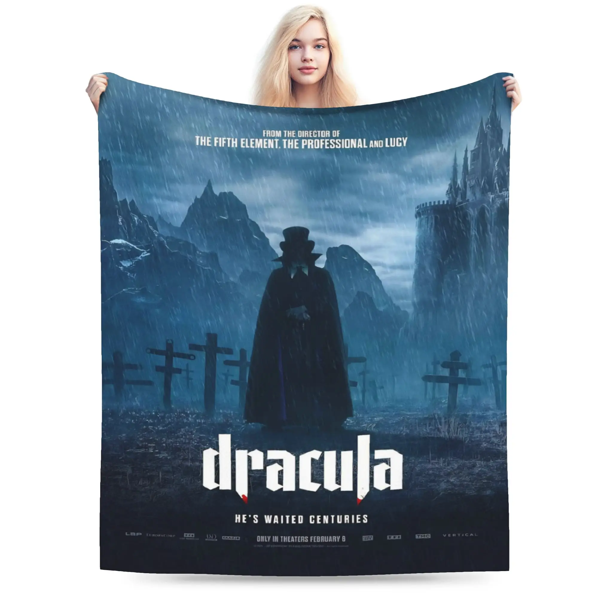 Cozy Dracula A Love Tale Blanket Merch Sofa Decorative  Blanket Throw Soft Fleece for Travel