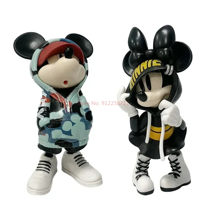 Disney Tidal Suit Series Sweater, Minnie, Mickey Mouse, figuras de acción creativas, adorno hecho a mano, juguete de regalo, adorno para parejas, 13cm