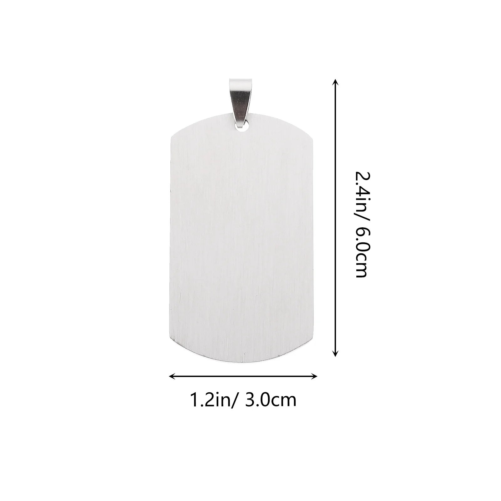 10pcs Military Style Tags Titanium Steel Blank Tags For Diy Engraving Pet Id Dog Tag Pendant Stamping Craft