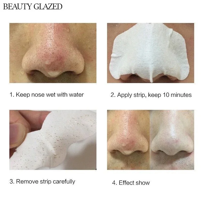 100PCS Premium Bamboe Houtskool Mee-eter Verwijderen Neus Porie Strips, neuspleister Exfoliërende Schoonheid Diepe Reiniging Neusverzorging Patch