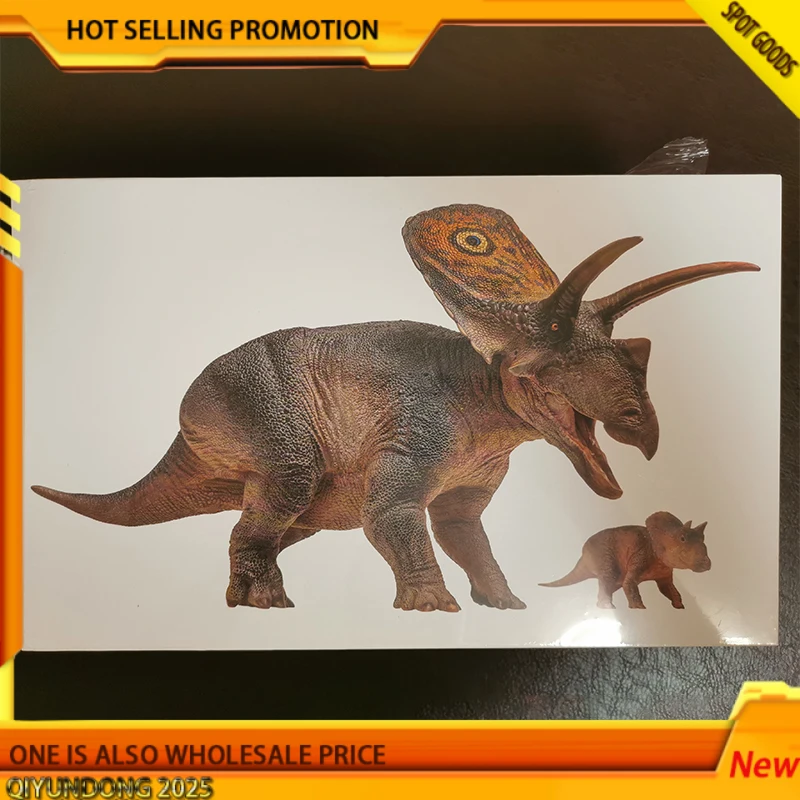 

Музей динозавров, доисторическая фигурка животного, Коллекционная игрушка, масштаб 1:35, модель научного искусства, Аврови и великий рогатый динозавр для детей