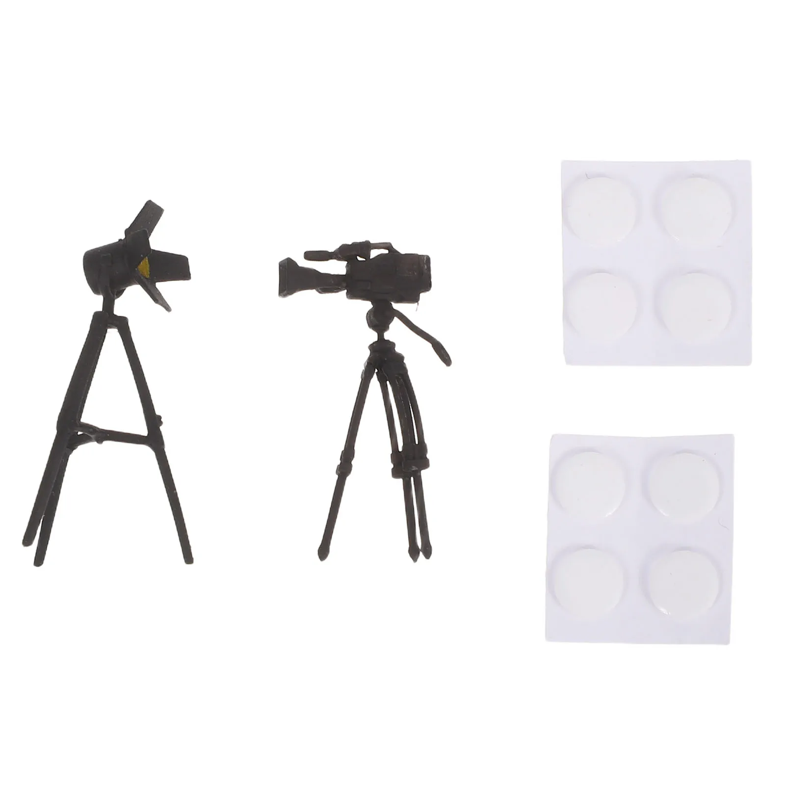 

2 Pcs Mini Photography Accessories Dollhouse Camera Toy Micro Landscape Furniture Accessory Resin