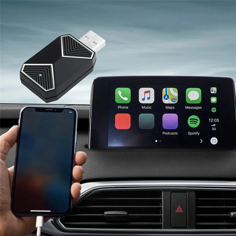 

BFYL Wireless Carplay Auto Mini Box BT Wifi Wireless Carplay Dongle USB Plug&Play For Android 11