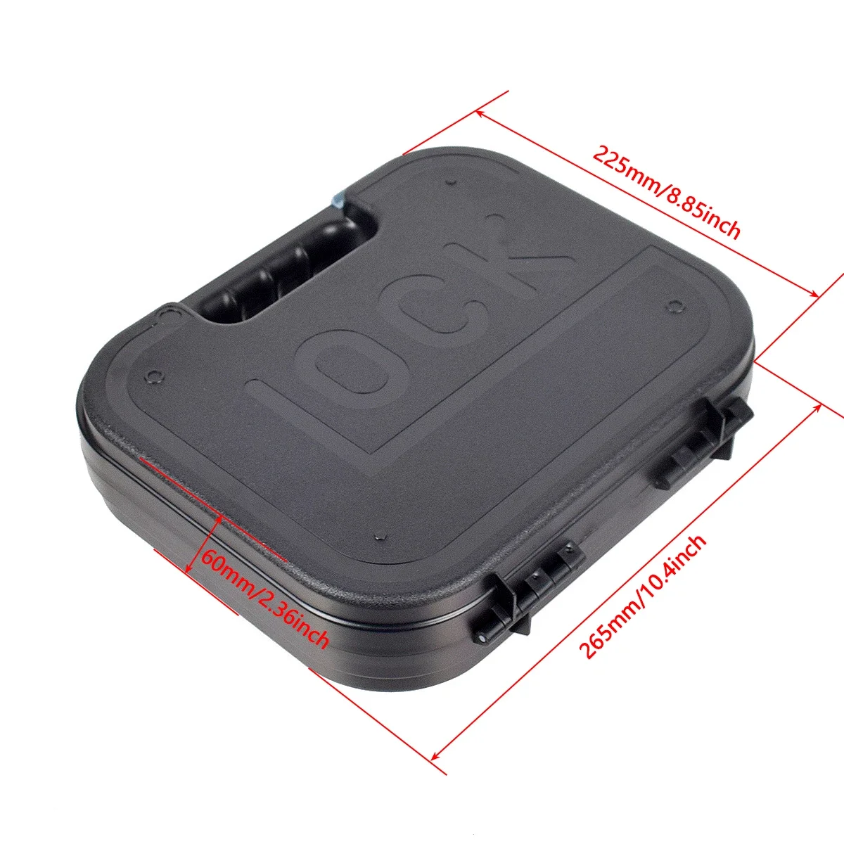 Caja de almacenamiento para GLOCK, maletín portátil multifuncional de funda plástica de pistola, resistente al agua, para pistola táctica ABS, para