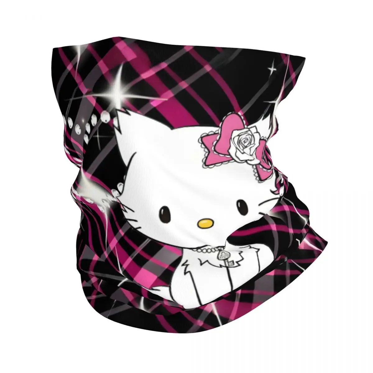 

Custom Sanrio Charmmy Kitty Cartoon Neck Gaiter Women Men UV Face Shield Winter Kawaii Anime Bandana Scarf for Cycling