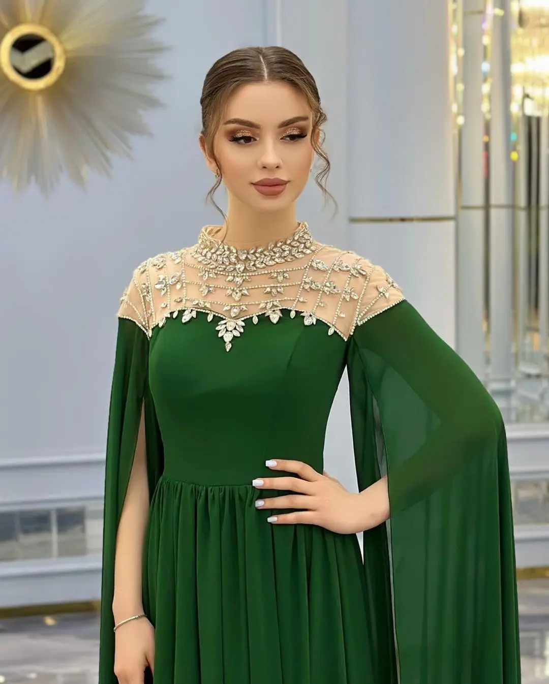 Luxury Evening Dresses Pleat Beading Prom Dresses A line Off The Shoulder Floor Length Saudi Arabia Women's Party Gowns Vestidos