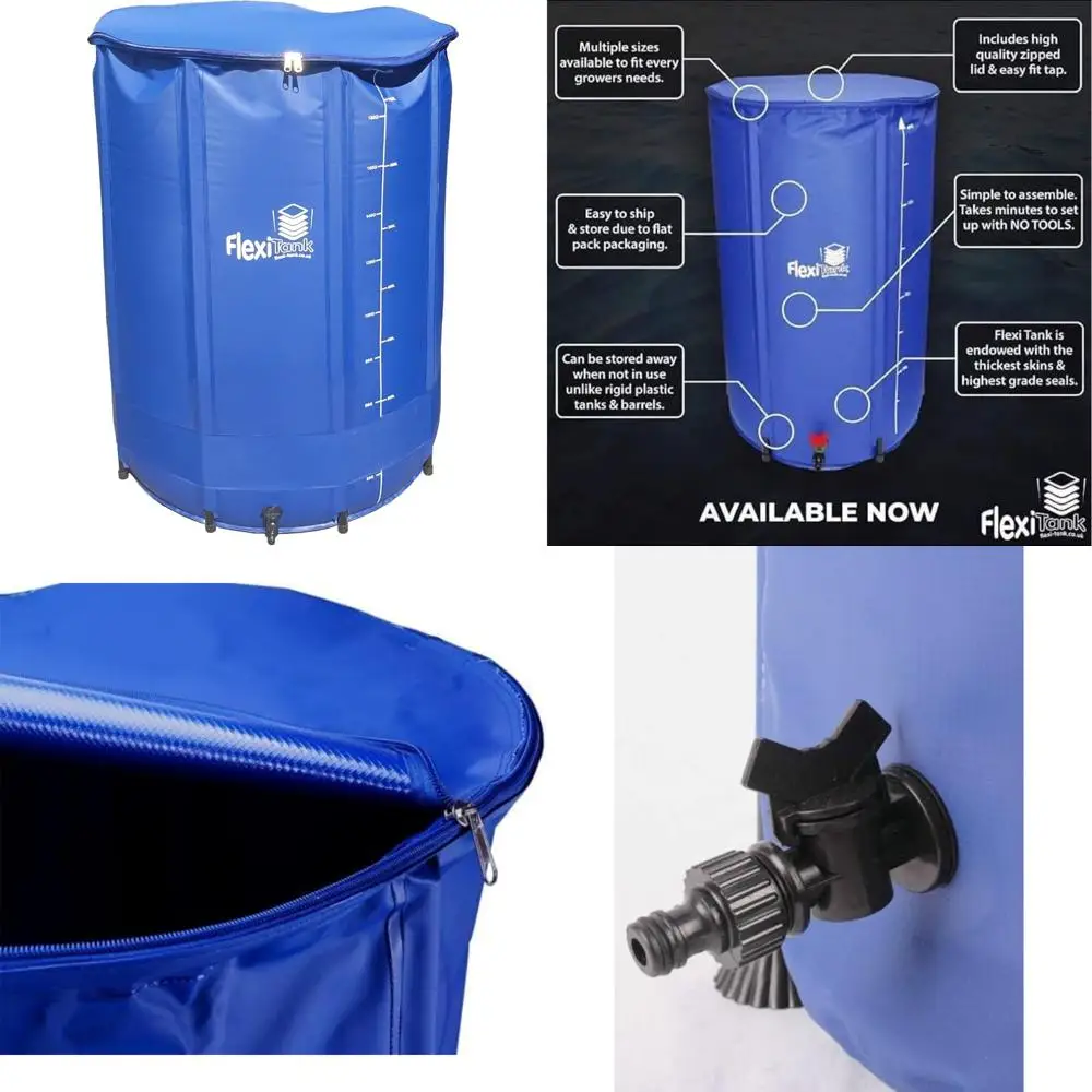 Складной резервуар для хранения воды для портативного орошения сада и использования в теплице (200 л)