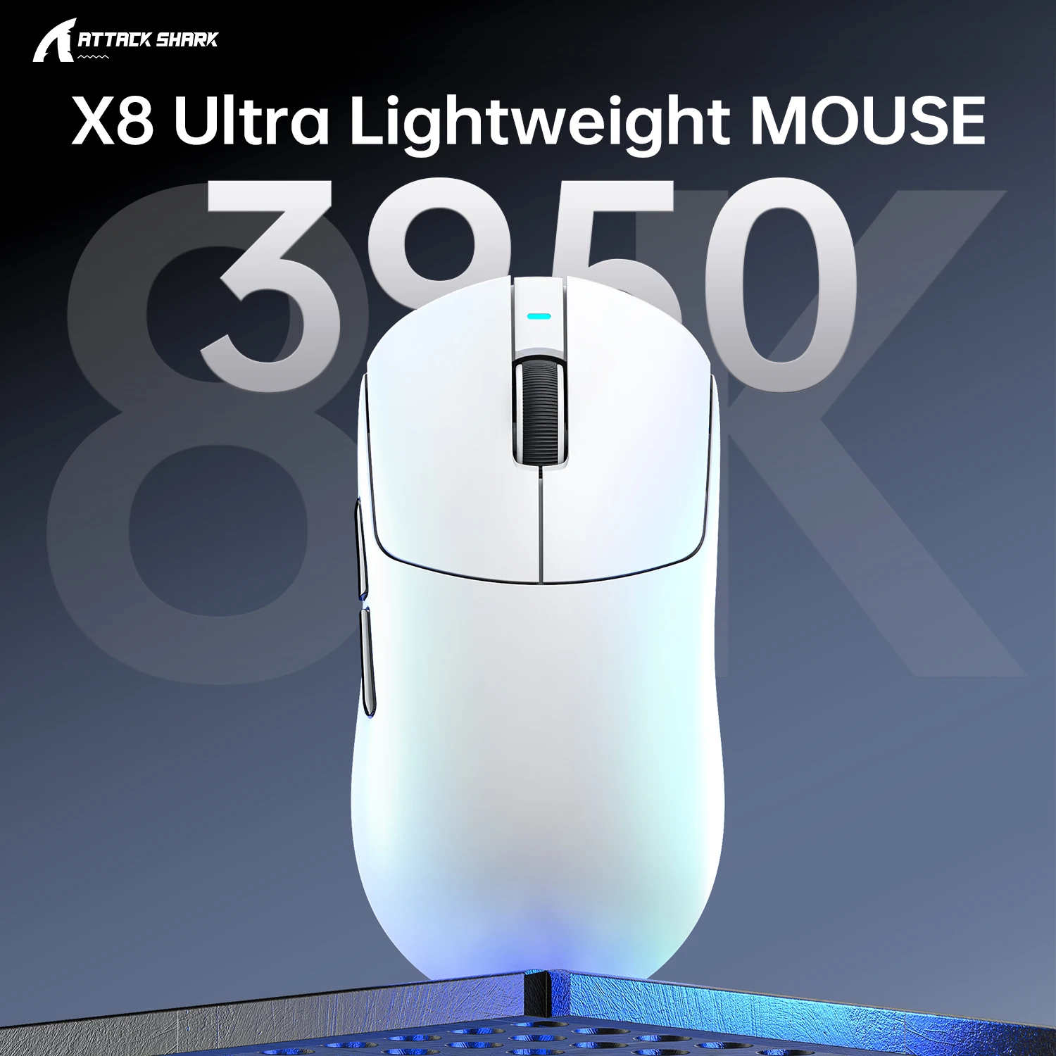 

Беспроводная игровая мышь ATTACK SHARK X8 Ultra PAW3395PRO 8K, сверхлегкая, BT/2,4G, беспроводная/проводная, 40000 точек на дюйм, программируемая мышь